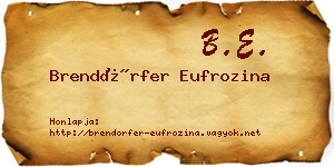 Brendörfer Eufrozina névjegykártya